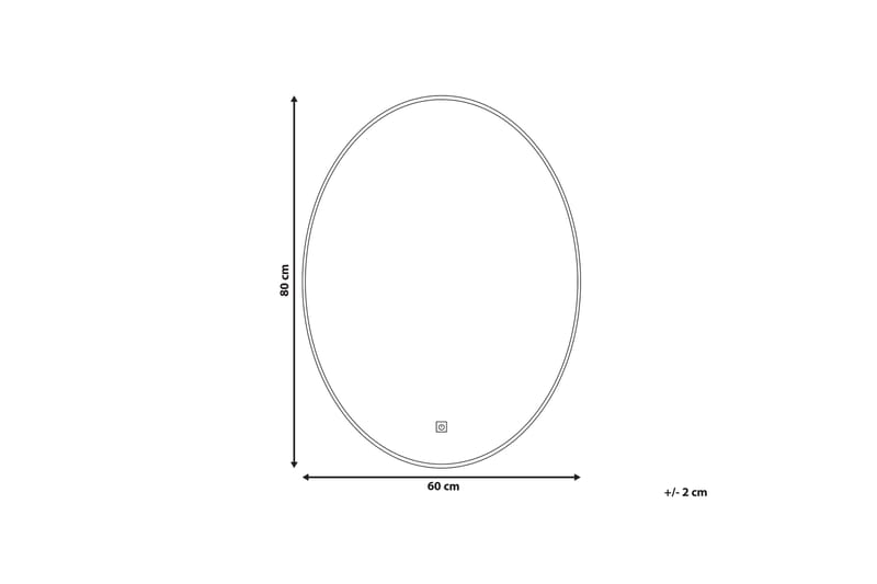 Neronde Speil Oval med LED-Belysning - Sølv - Innredning - Speil - Veggspeil
