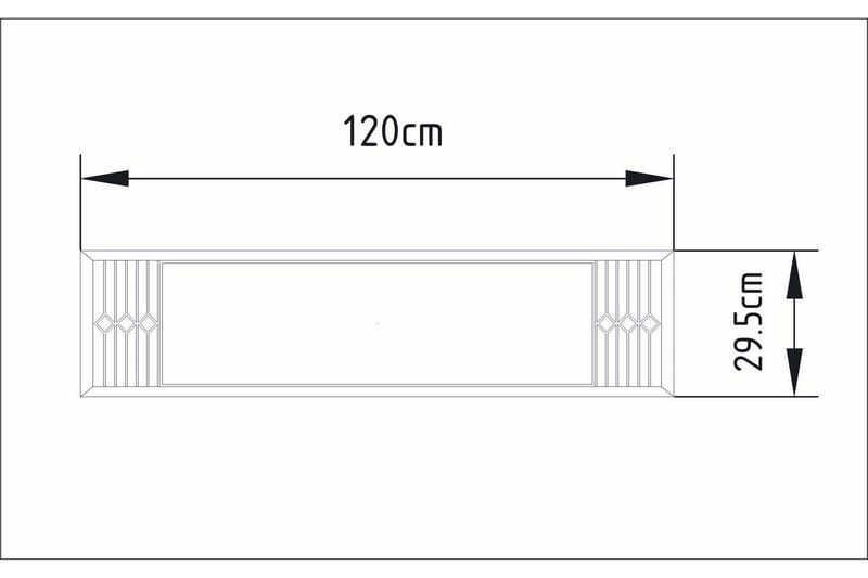 Ocotla Veggspeil 90x22 cm - Hvit - Innredning - Speil - Veggspeil