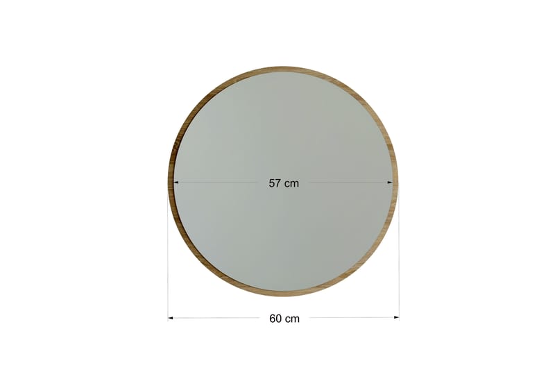 Speil 60x60 cm - Valnøtt - Innredning - Speil - Veggspeil
