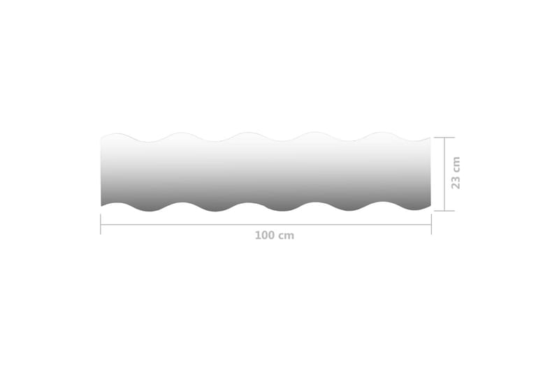 Veggspeil 4 stk 100x23 cm bølge glass - Innredning - Speil - Veggspeil