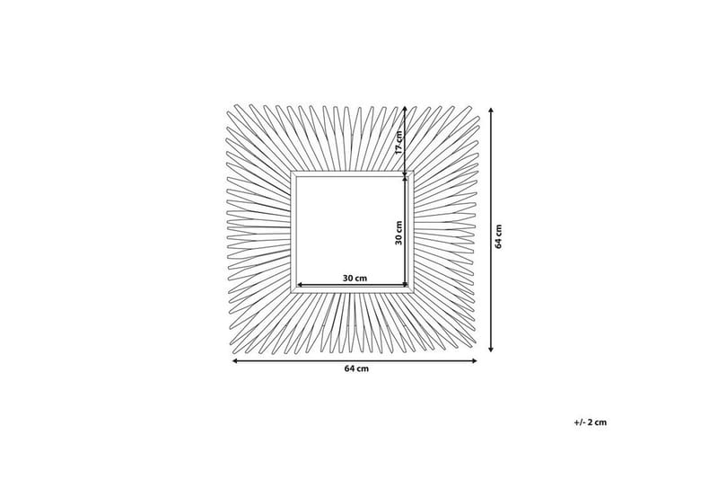 Wyke Speil 64x64 cm - Tre/Natur - Innredning - Speil - Veggspeil