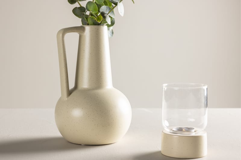 Lane Vase 15x15 cm - Beige - Innredning - Vaser