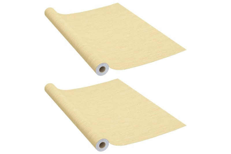 Selvklebende møbelfolier 2 stk 500x90 cm PVC japansk eik - Beige - Innredning - Veggdekorasjon - Dekorfolie - Flisdekor