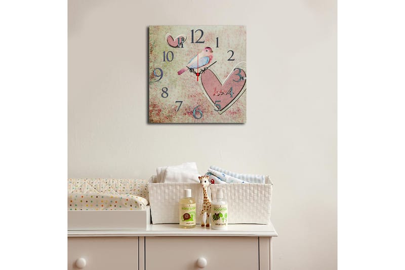 Decorative MDF Clock 40x40 - Innredning - Veggdekorasjon - Veggklokke