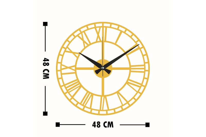 Dekorasjon Veggklokke - Gull - Innredning - Veggdekorasjon - Veggklokke