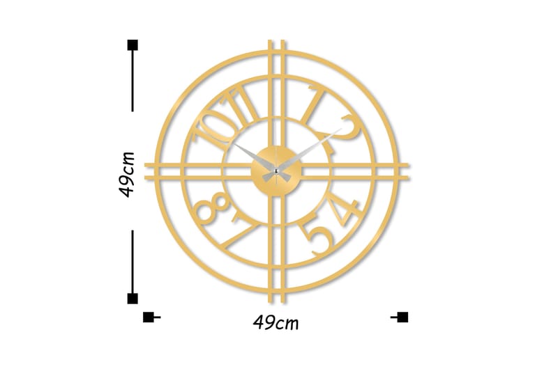 Dekorasjon Veggklokke - Gull - Innredning - Veggdekorasjon - Veggklokke