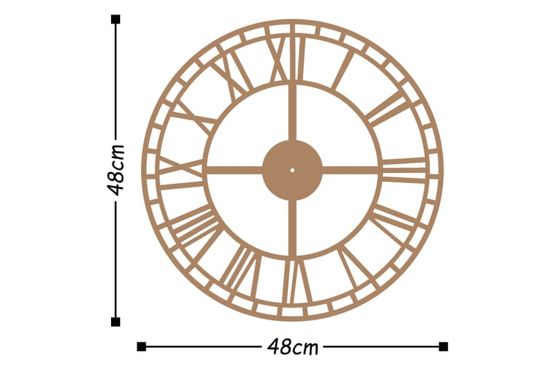 Dekorasjon Veggklokke - Kobber - Innredning - Veggdekorasjon - Veggklokke