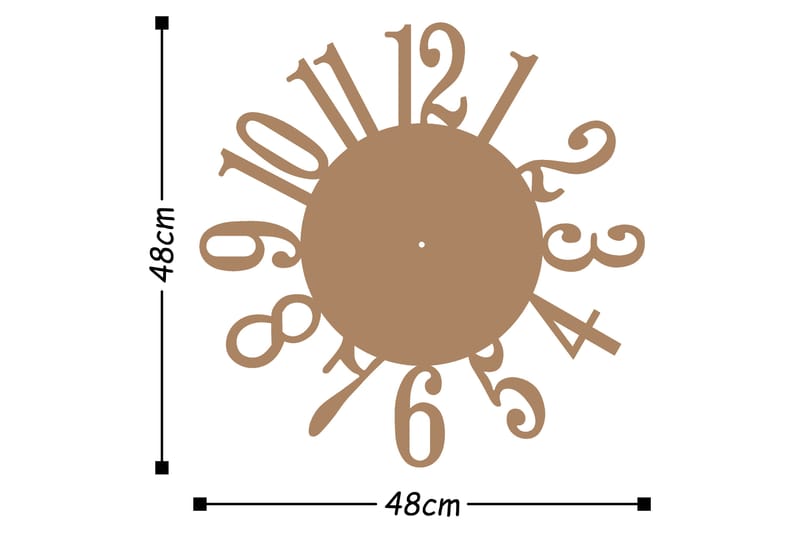 Dekorasjon Veggklokke - Kobber - Innredning - Veggdekorasjon - Veggklokke