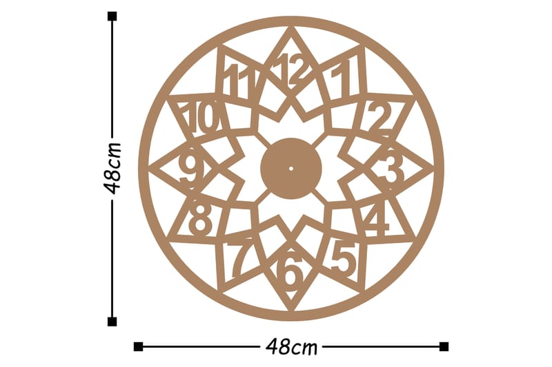 Dekorasjon Veggklokke - Kobber - Innredning - Veggdekorasjon - Veggklokke