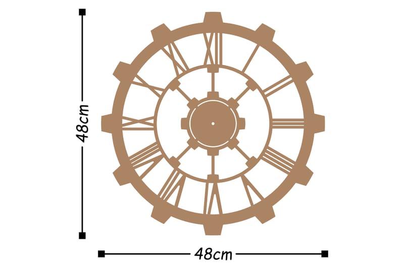 Dekorasjon Veggklokke - Kobber - Innredning - Veggdekorasjon - Veggklokke