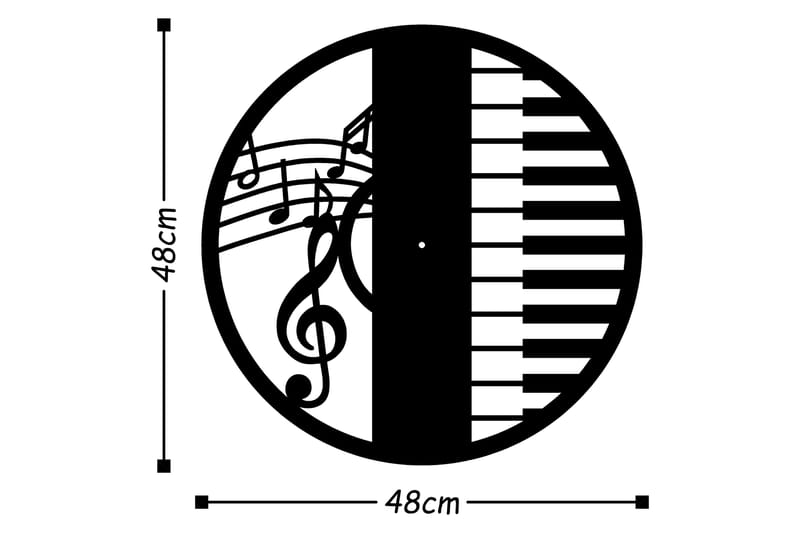 Dekorasjon Veggklokke - Svart - Innredning - Veggdekorasjon - Veggklokke
