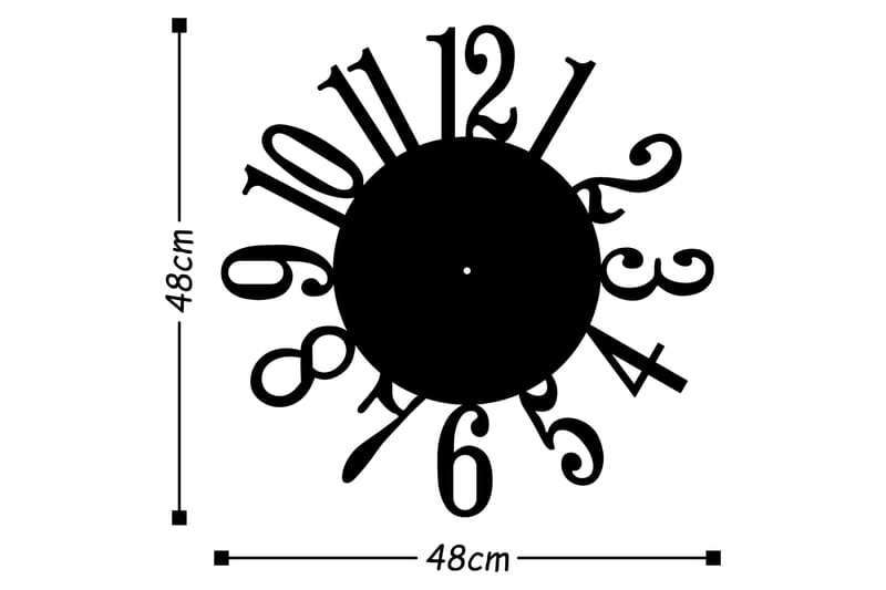 Dekorasjon Veggklokke - Svart - Innredning - Veggdekorasjon - Veggklokke