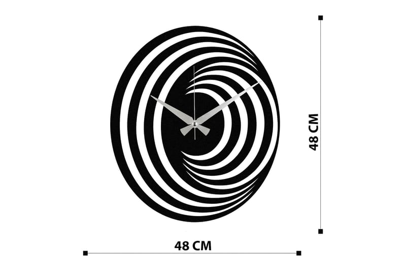 Enzoclock - S017 - Svart - Innredning - Veggdekorasjon - Veggklokke