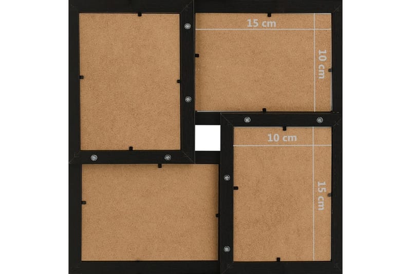 Fotorammekollasj for 24x(10x15 cm) bilde MDF - Svart - Innredning - Veggdekorasjon - Rammer - Collageramme