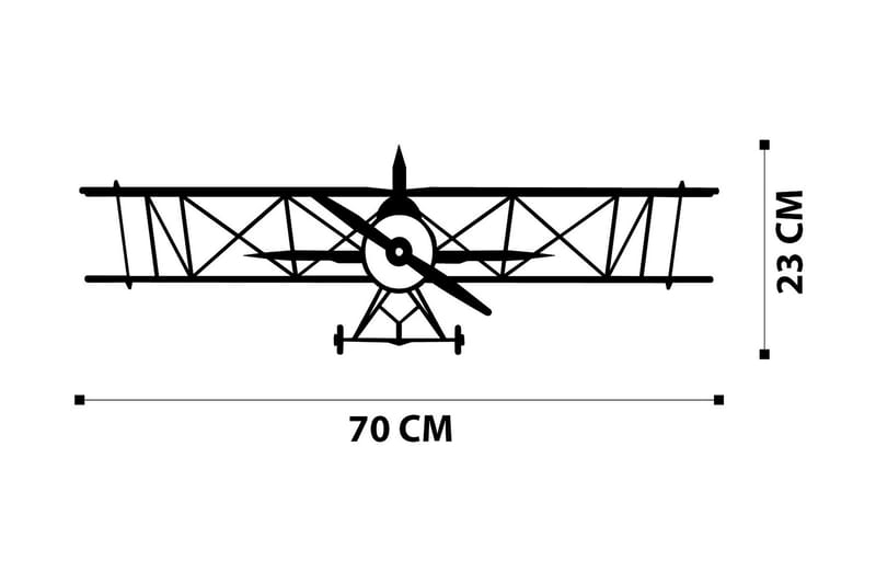 Airplanemetal Decor Veggdekor - Svart - Innredning - Veggdekorasjon - Skilt - Metallskilt