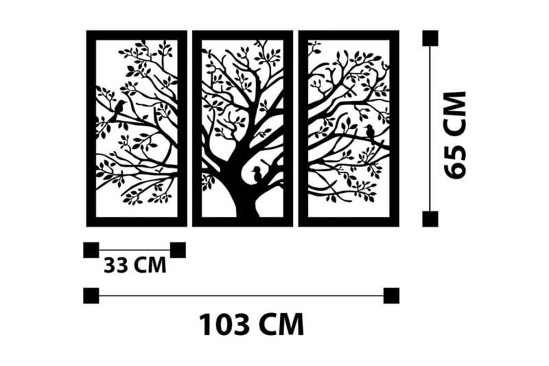 Arbol Veggdekor - Svart - Innredning - Veggdekorasjon - Skilt - Metallskilt