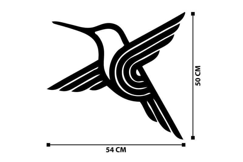 Bee bird Veggdekor - Svart - Innredning - Veggdekorasjon - Skilt - Metallskilt