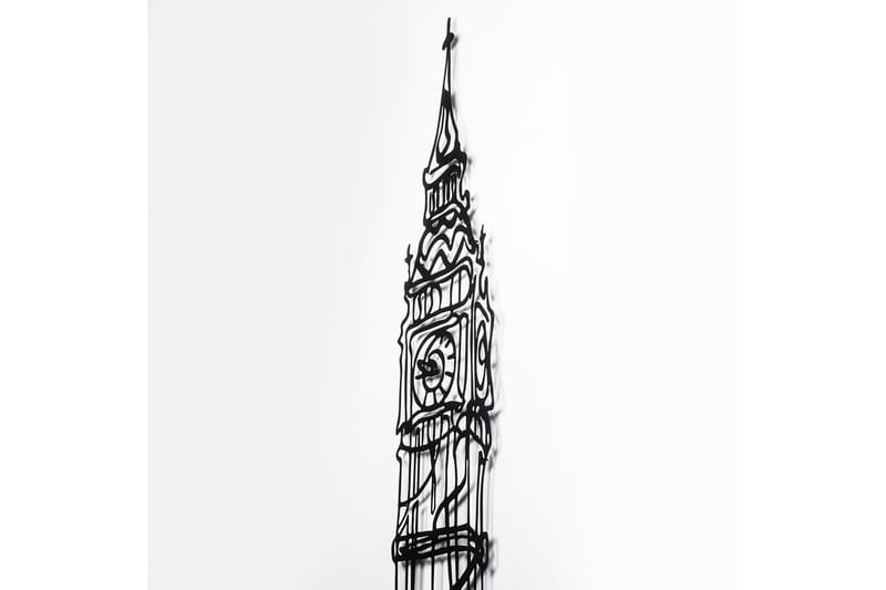 Big Ben Veggdekor - Svart - Innredning - Veggdekorasjon - Skilt - Metallskilt