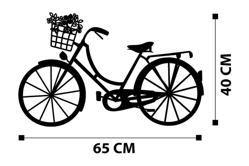 Bike Veggdekor - Svart - Innredning - Veggdekorasjon - Skilt - Metallskilt