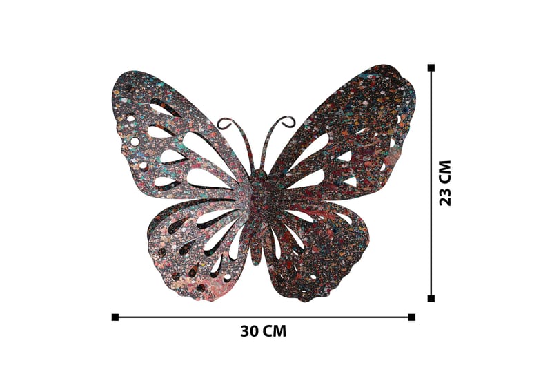 Butterfly Veggdekor - Flerfarget - Innredning - Veggdekorasjon - Skilt - Metallskilt