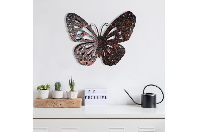 Butterfly Veggdekor - Flerfarget - Innredning - Veggdekorasjon - Skilt - Metallskilt