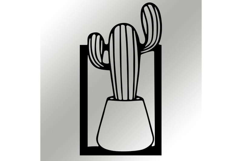 Cactus Veggdekor - Svart - Innredning - Veggdekorasjon - Skilt - Metallskilt