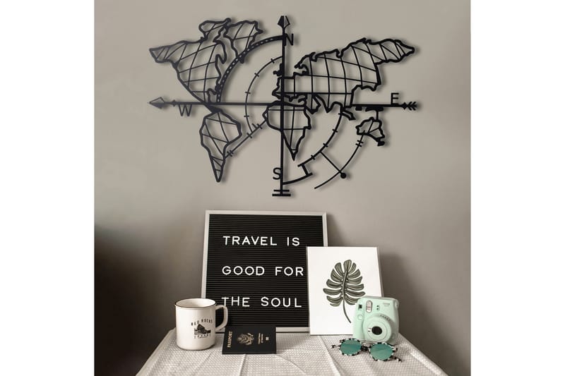 Decorative Metal Wall Accessory 65x95 - Innredning - Veggdekorasjon - Skilt - Metallskilt