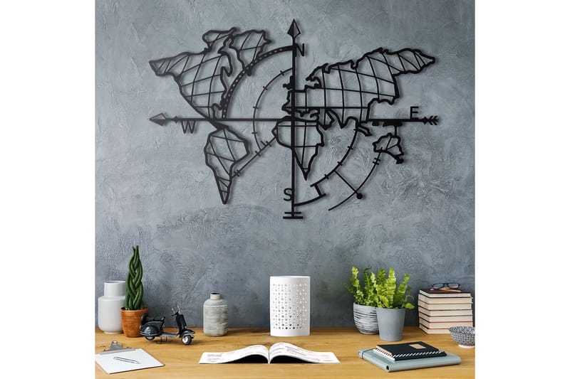 Decorative Metal Wall Accessory 65x95 - Innredning - Veggdekorasjon - Skilt - Metallskilt