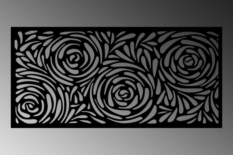 Decorative Panel 2 - Veggdekor - Svart - Innredning - Veggdekorasjon - Skilt - Metallskilt