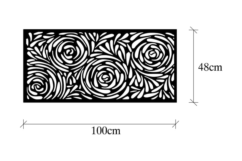 Decorative Panel 2 - Veggdekor - Svart - Innredning - Veggdekorasjon - Skilt - Metallskilt