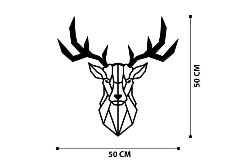 Deer2 Veggdekor - Svart - Innredning - Veggdekorasjon - Skilt - Metallskilt