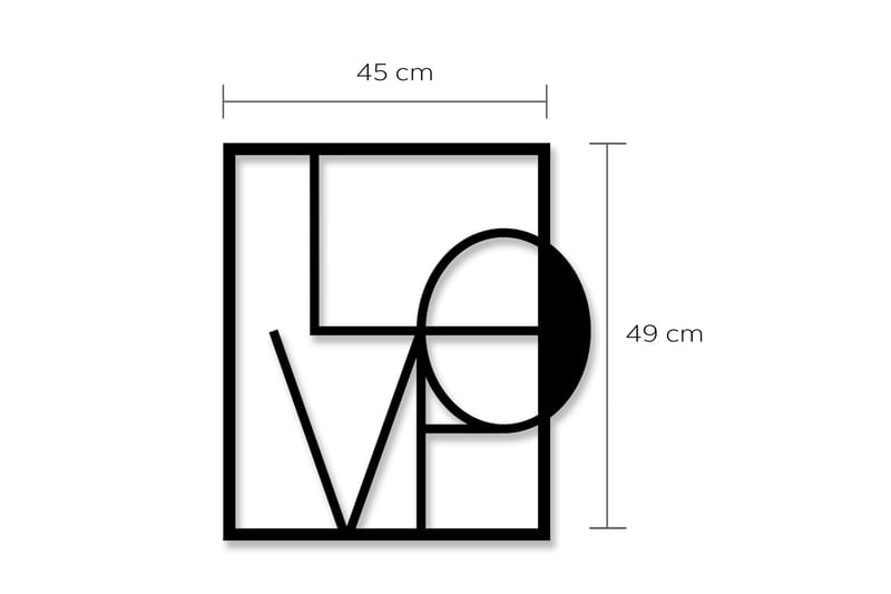 Dekorativ Veggpynt - Svart - Innredning - Veggdekorasjon - Skilt - Metallskilt