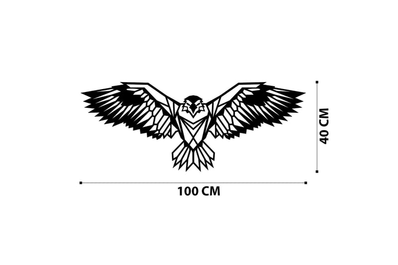 Eagle 3 Metal Decor Veggdekor - Svart - Innredning - Veggdekorasjon - Skilt - Metallskilt