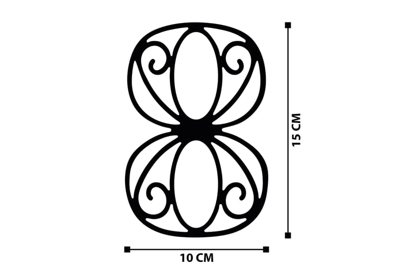 Eight Veggdekor - Svart - Innredning - Veggdekorasjon - Skilt - Metallskilt