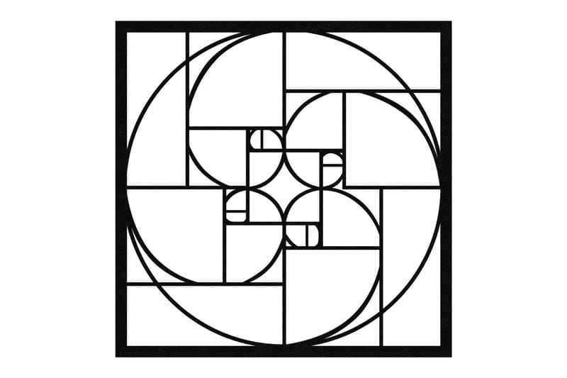 Golden Ratio Veggdekor - Svart - Innredning - Veggdekorasjon - Skilt - Metallskilt