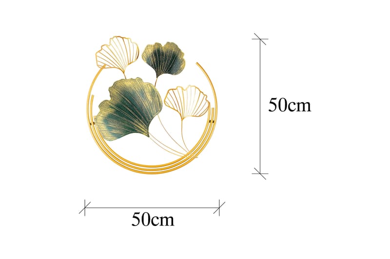Hancheng Veggdekor - Grønn/Gull - Innredning - Veggdekorasjon - Skilt - Metallskilt