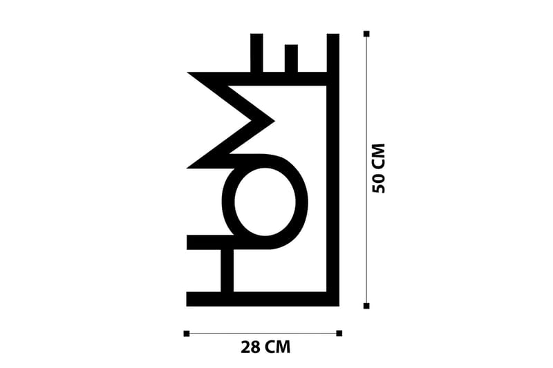 Home Veggdekor - Svart - Innredning - Veggdekorasjon - Skilt - Metallskilt