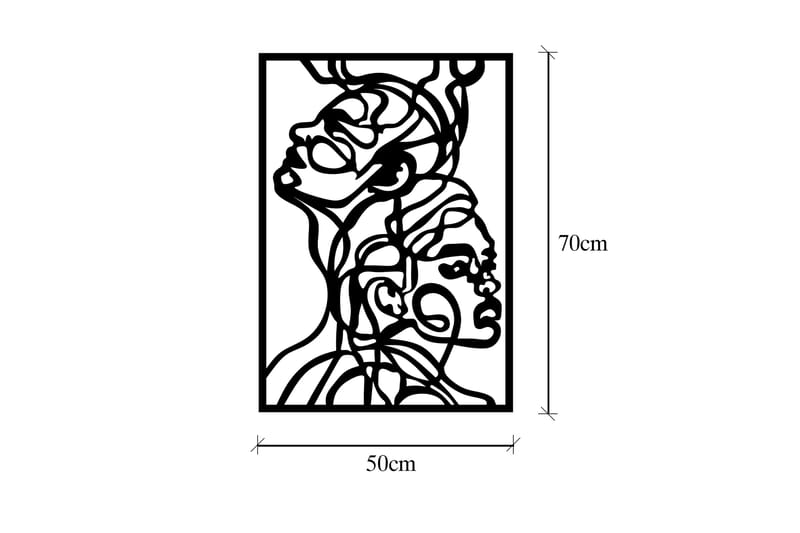 Inner Veggdekor - Svart - Innredning - Veggdekorasjon - Skilt - Metallskilt