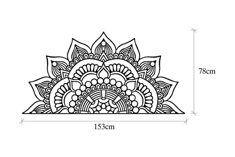 Mandala 3 Veggdekor - Svart - Innredning - Veggdekorasjon - Skilt - Metallskilt