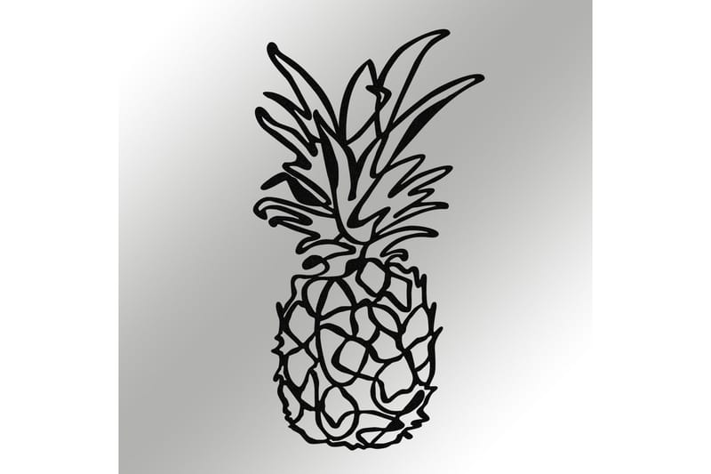 Pineapple Veggdekor - Svart - Innredning - Veggdekorasjon - Skilt - Metallskilt