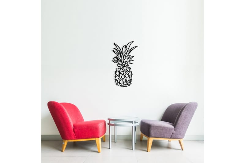 Pineapple Veggdekor - Svart - Innredning - Veggdekorasjon - Skilt - Metallskilt