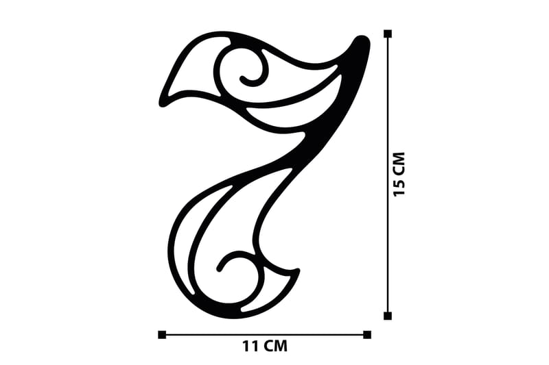 Seven Veggdekor - Svart - Innredning - Veggdekorasjon - Skilt - Metallskilt