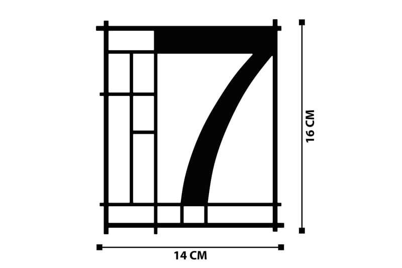 Seven Veggdekor - Svart - Innredning - Veggdekorasjon - Skilt - Metallskilt