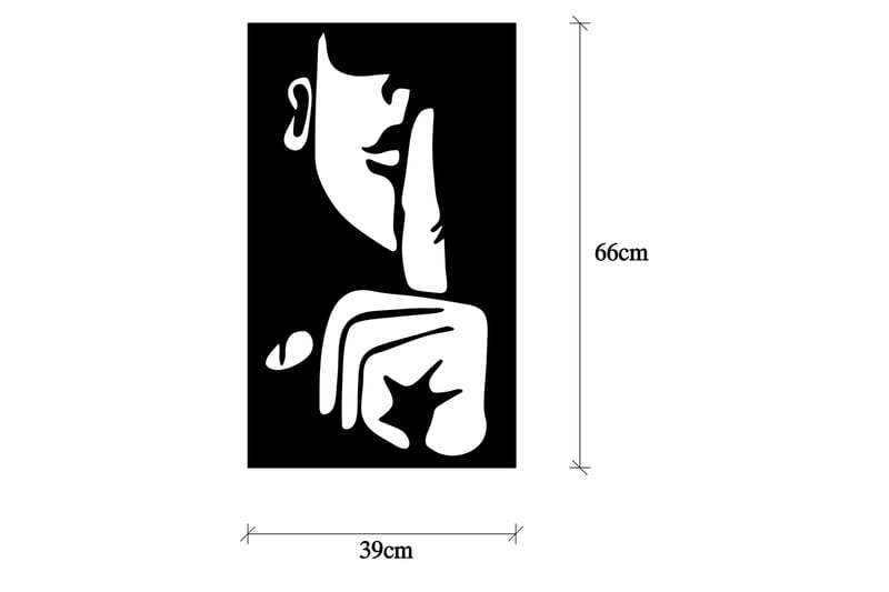 Shut Up Veggdekor - Svart - Innredning - Veggdekorasjon - Skilt - Metallskilt
