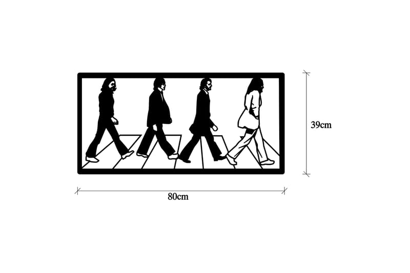 The Beatles Veggdekor - Svart - Innredning - Veggdekorasjon - Skilt - Metallskilt