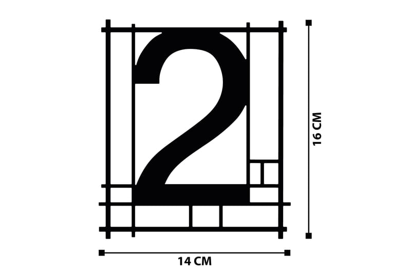 Two Veggdekor - Svart - Innredning - Veggdekorasjon - Skilt - Metallskilt