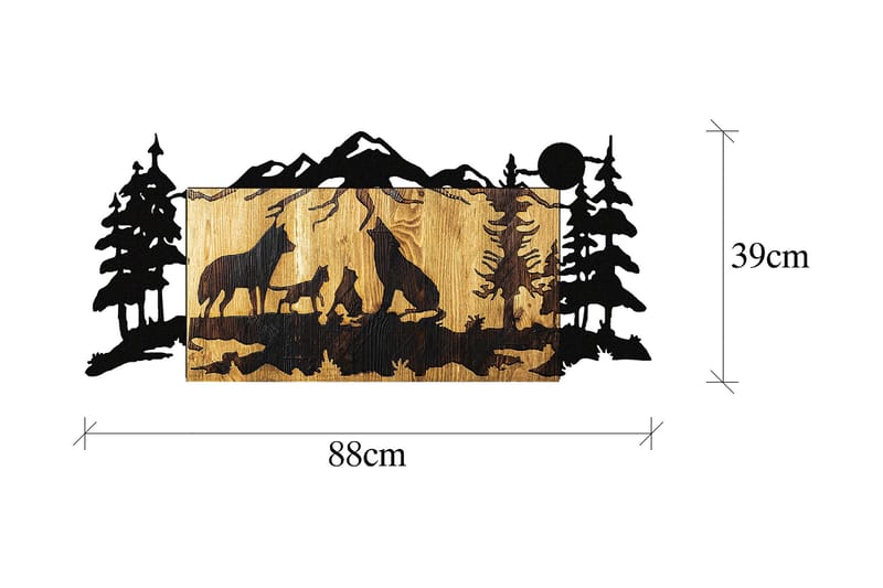 Wolves Veggdekor - Svart - Innredning - Veggdekorasjon - Skilt - Metallskilt