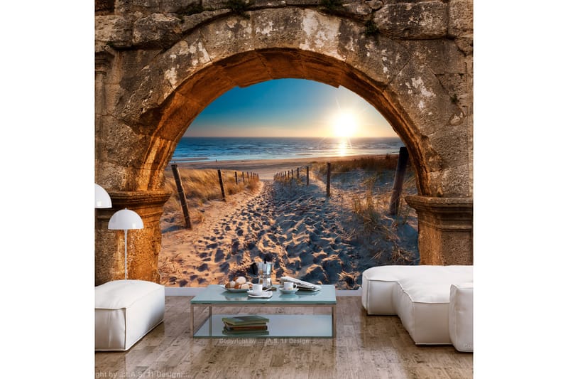 Fototapet Arch And Beach 250x175 - Artgeist sp. z o. o. - Innredning - Veggdekorasjon - Tapeter - Fototapeter