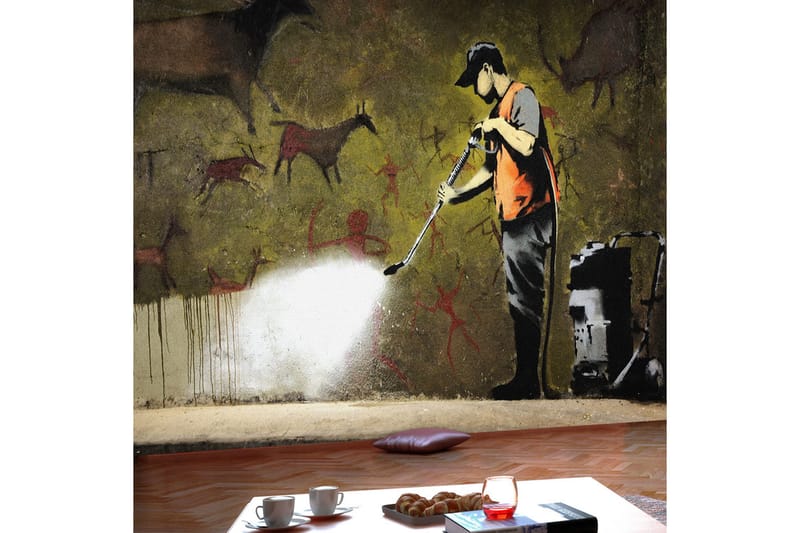 Fototapet Banksy Cave Painting 350x245 - Artgeist sp. z o. o. - Innredning - Veggdekorasjon - Tapeter - Fototapeter