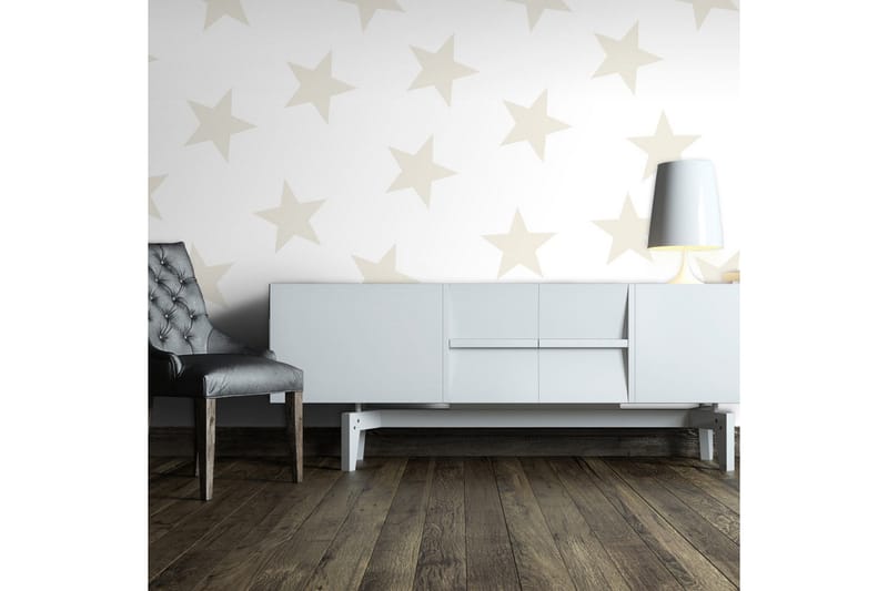 Fototapet Beige Star 150x105 - Innredning - Veggdekorasjon - Tapeter - Fototapeter